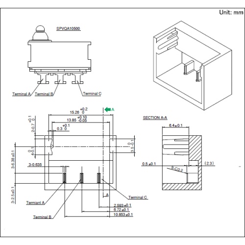 ALPS Waterproof type Detection switch