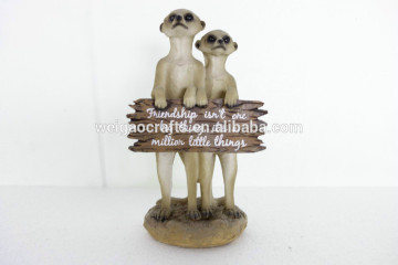 Resin Standing Meerkats for Garden Decoration