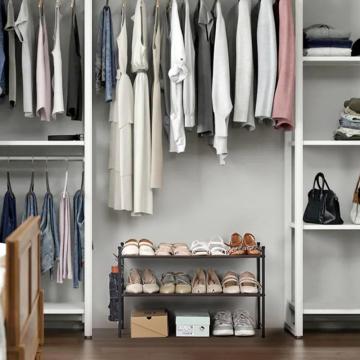 2 Tier Shoe Collection Rack for Entryway