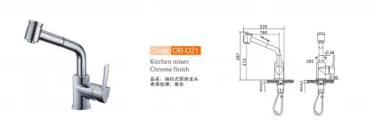 Kitchen Sink Mixer Faucet with Pull-Out Shower