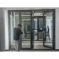 Heavy duty aluminum glass door double door design