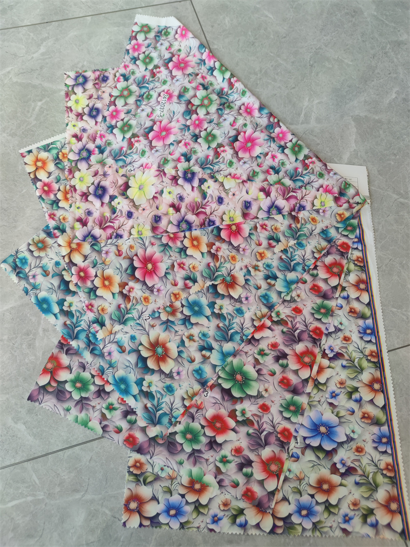 100d 4 vias de tecido estampado 100D 4 Way Stretch Printed Fabric