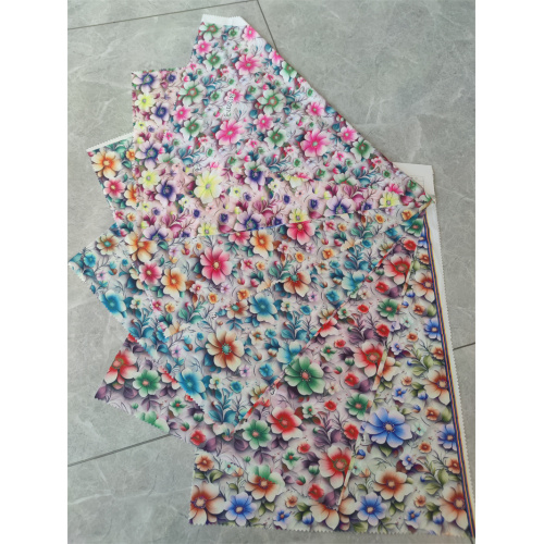 Popular 100d 4 vias de tecido estampado de verão