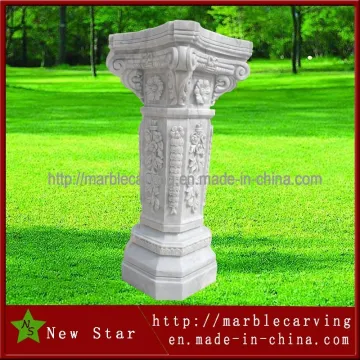 Solid Base Stone Columns Pedestal Base