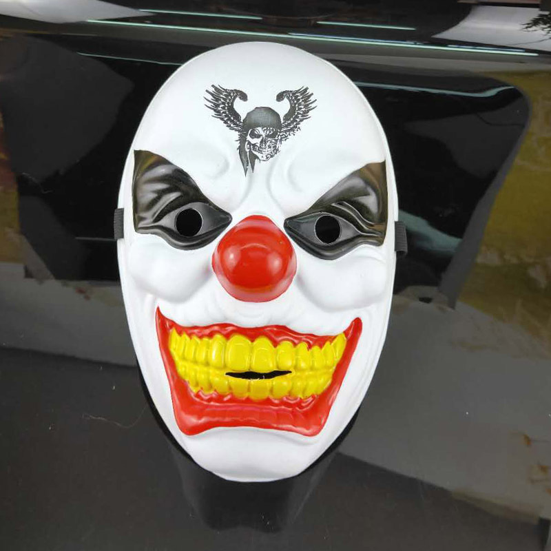 Scary Skull Pattern Clown Party Mask