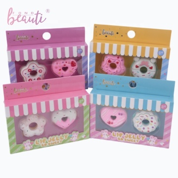 Wholesale Customized Vegan Solid Lip Gloss in Cute Cake Shapes for Girls