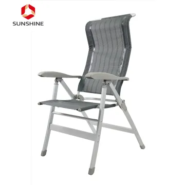 Lightweight Aluminum Folding Camping Chair with 5 Position Adjustment