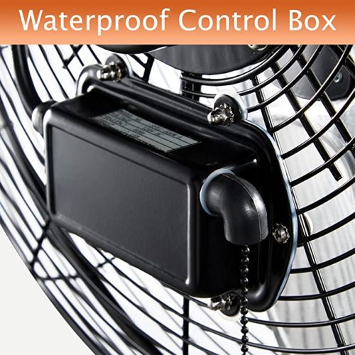 HICFM 20 inch Indoor / Outdoor Weatherproof High Velocity Wall Mounted Fan with IP44 Enclosure Motor