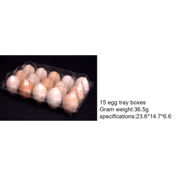 15 holes PET plastic egg tray