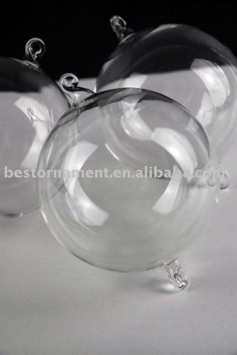 Hanging Clear Glass Bauble Sphere Ball Candle Tea Light Holder