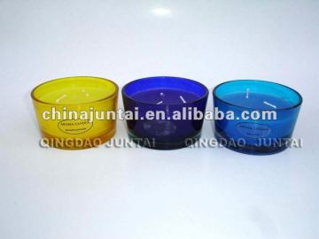 filled glass votive cand