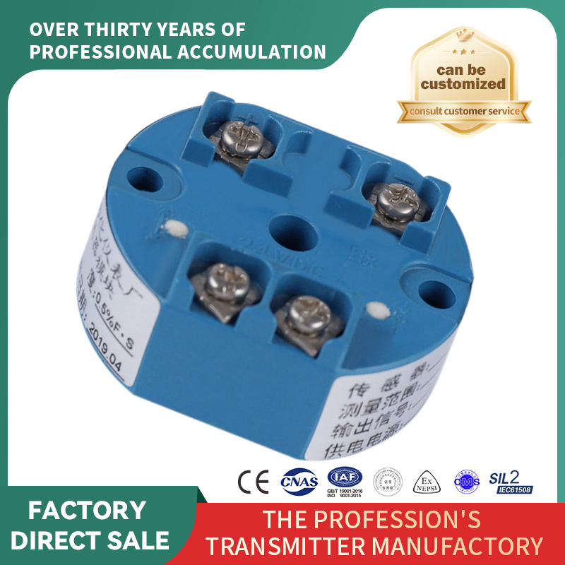 cu modul transmițător de temperatură montat pe Hart Head