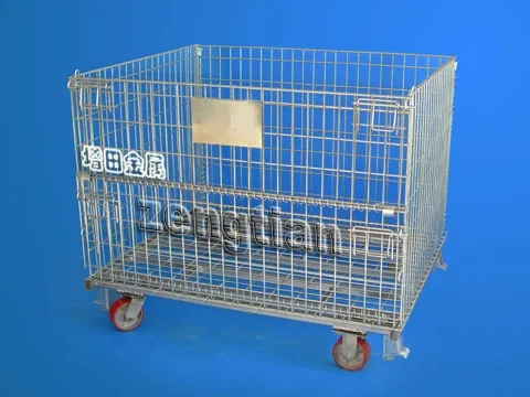 Wire Mesh Container with Castors