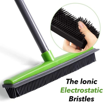 Telescopic Rubber Broom Squeegee Floor Cleaning Brush: Extendable Handle for Efficient Cleaning