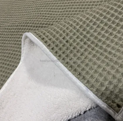 Premium 100% Cotton Waffle Sherpa Weighted Blankets for Winter