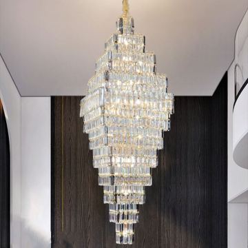 European Style K9 Crystal LED Chandelier for Large Villas