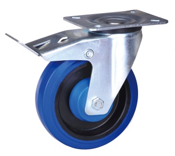 European type middle duty swivel caster rubber wheels