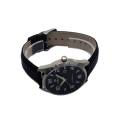 Orologio da donna casual in pelle di quadrante nero semplice