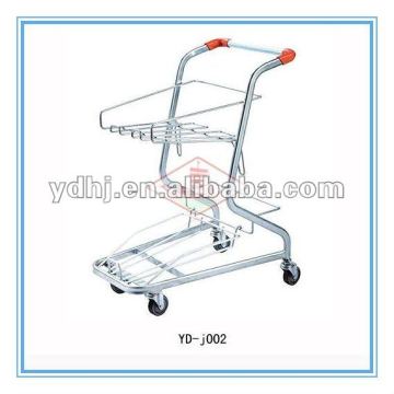 Shopping basket hand trolley with double layers