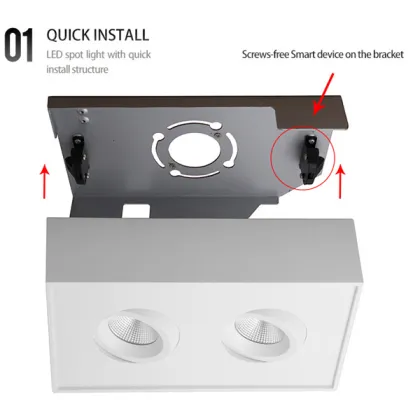 surface downlight with fast-fit bracket