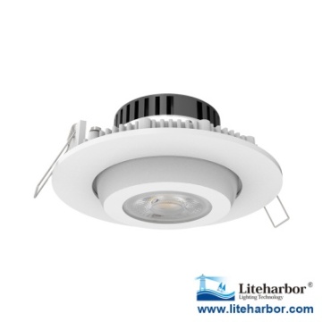 Round Gimbal 4 Inch IC Rated Downlight Retrofit LED
