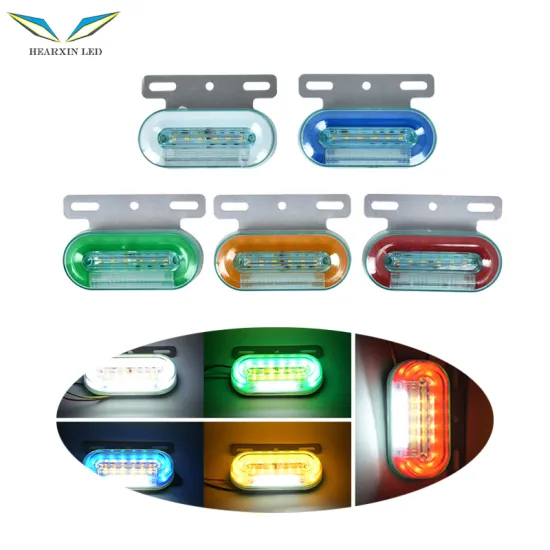 12V/24V LED Side Marker Light - Truck Trailer Clearance Turn Signal Lamp