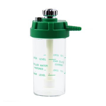 Disposable medical oxygen regulating bottle with humidifier