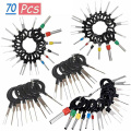 57/70pcs Needle Remover Plug Terminal Removal Electrical Wiring Crimp Connector Pin Needle Pick-up Wire Harness Wire Puller Hand