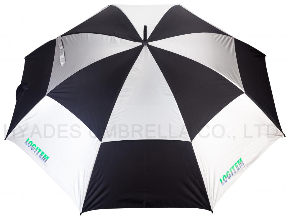 Parapluie de golf noir et blanc