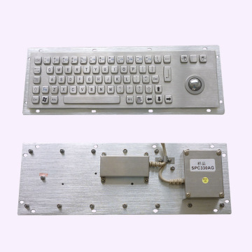 USB Metal Kiosk Keyboard With Trackball