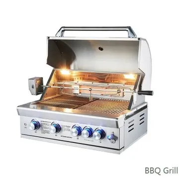 Commercial Outdoor Kitchen Grill Stainless Steel Outdoor Barbecue Table BBQ Gas Grill Outdoor Kitchen Smokeless Easily Assembled