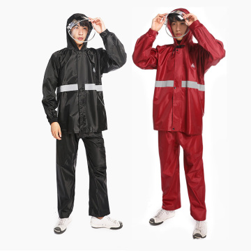 High-Visibility Rain Suit with Hood and Facemask for Golfing and Camping
