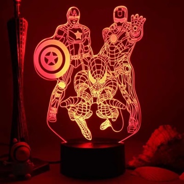 En gros acrylique 3D Spiderman Night Lights: Illuminez votre espace avec un style de super-héros