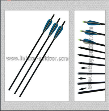 Linkboy LBA014 Carbon arrow for crossbow for hunting of 3 plastic vane