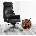 Cadeira de chefe luxuosa e ergonômica para gerente de escritório com encosto alto