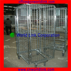 4 Wheels Heavy Duty Steel Wire Shelf Welding Trolley