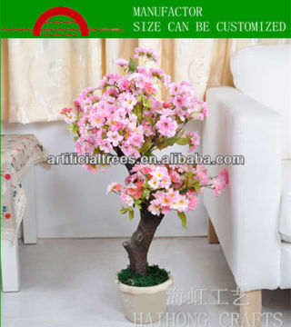 Artificial bonsai cherry blossom tree for office/fake cherry blossom tree for home/Artificial cherry flower tree
