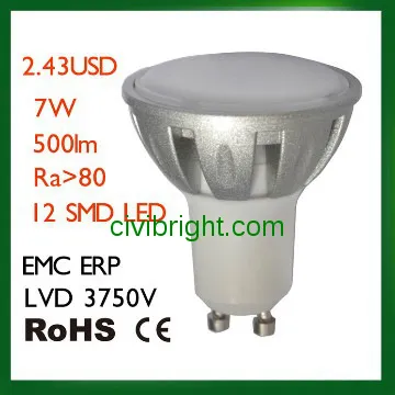 LED spotlights China!7w SMD GU10 LED spotlights got CE&RoHs