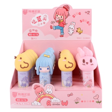 Kawaii Cartoon Glue Sticks - 16 PCS Set for Crafting and School Supplies