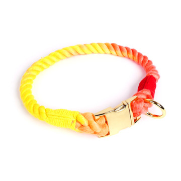 Organic Cotton Webbing Straps with Metal Buckle for Dog Collars