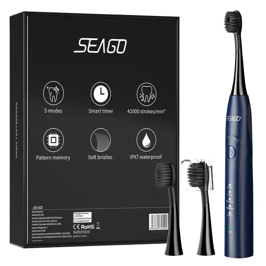 SEAGO Wholesales SG540 - Factory Patented Rechargeable Sonic Electric Toothbrush: Your Ultimate Oral Care Solution