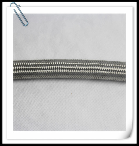 5/8" Stainless11/4'' Steel Braided Flexible Rubber Teflon Hose with White Extruded PTFE