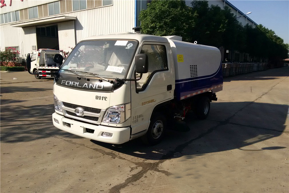 yellow street sweeper truck 3