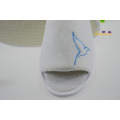 White Open-toe Non-slip Hotel Slippers