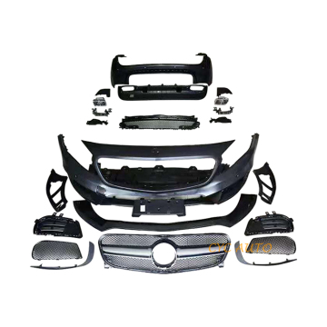 GLA45 X156 Body Kit-المصد الكامل الأمامي والخلفي لـ Mercedes-Benz GLA Class GLA200 GLA220 GLA260 (2015-2019)