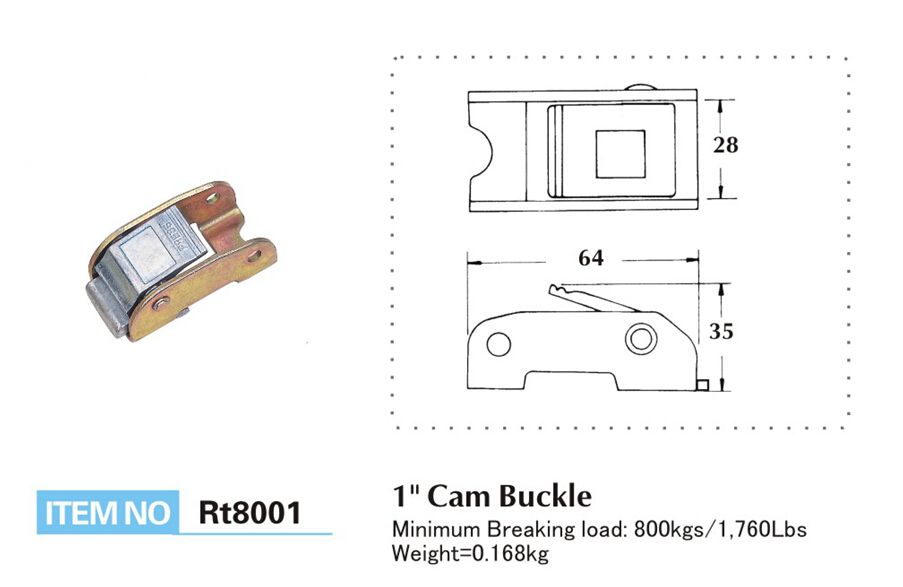 CB8008 Cam Buckle Size