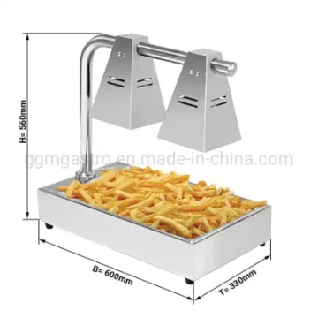 Electric Food Warmer Stainless Steel Food Warmer with Thermal Lamp