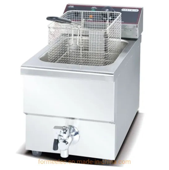 Countertop Faucet Electric Fryer 1-Tank 1-Basket 3.25kw 8L Fryer with Valve