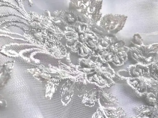 handwork embroidery rhinestone sequin bead pearl fabric