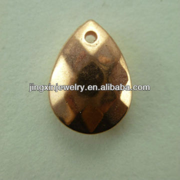 Garment Beads Wholesale Teardrop shape faced Copper Colored Beads with Holes